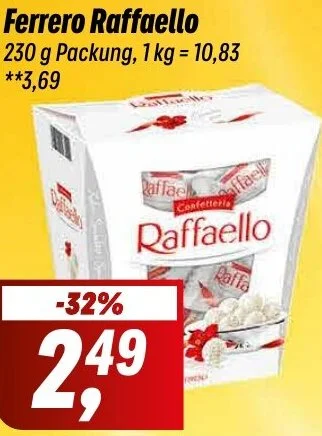 Simmel Ferrero Raffaello 230 g Packung Angebot