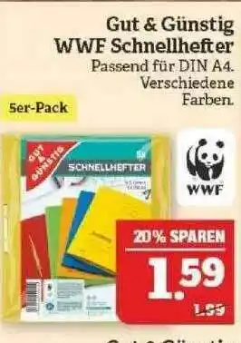 Marktkauf Gut & Günstig Wwf Schnellhefter Angebot