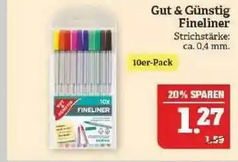 Marktkauf Gut & Günstig Fineliner Angebot