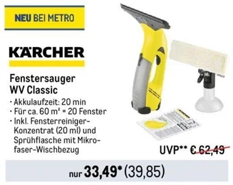 METRO KÄRCHER Fenstersauger WV Classic Angebot