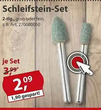 Sonderpreis Baumarkt Schleifstein-set 2-tlg. Angebot