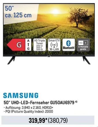 METRO SAMSUNG 50" UHD-LED-Fernseher GU50AU6979 Angebot