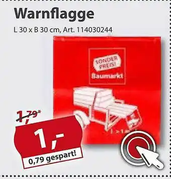 Sonderpreis Baumarkt Warnflagge Angebot