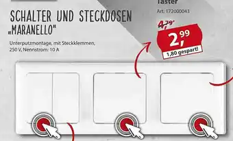 Sonderpreis Baumarkt Schalter Und Steckdosen „maranello” Taster Angebot