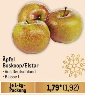 METRO Äpfel Boskoop/Elstar 1 kg Packung Angebot