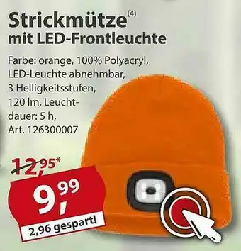 Sonderpreis Baumarkt Strickmütze Mil Led-frontleuchte Angebot