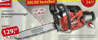 Sonderpreis Baumarkt Germania Benzeinkettensäge Ks 400-53 Angebot