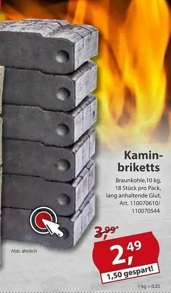 Sonderpreis Baumarkt Kaminbriketts Angebot