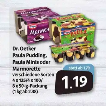 Markant Markt Dr Oetker Paula Pudding, Paula Minis Oder Marmorette Angebot