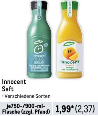 METRO Innocent Saft 750/900 ml Flasche Angebot