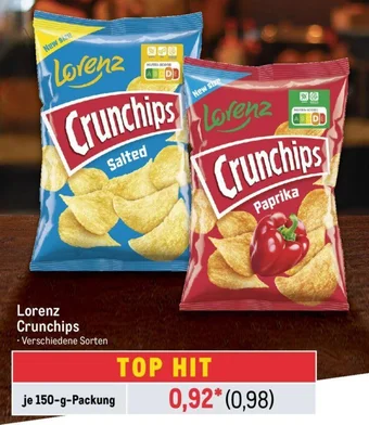 METRO Lorenz Crunchips 150 g Packung Angebot