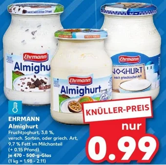 Kaufland EHRMANN Almighurt 470-500 g Glas Angebot