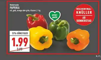 Marktkauf Niederlande Paprika Angebot