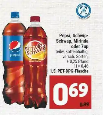 Marktkauf Pepsi, Schwip-schwap Mirinda Oder 7up Angebot