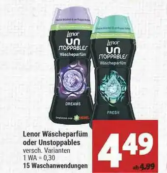 Marktkauf Lenor Wäscheparfüm Oder Unstoppables Angebot