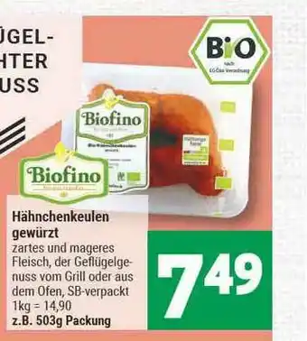 Marktkauf Hähnchenkeulen Gewürzt Biofino Angebot