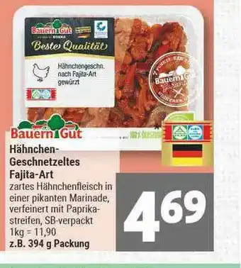 Marktkauf Bauern Gut Hähnchen-geschnetzeltes Fajita-art Angebot