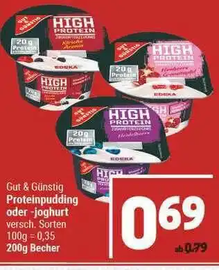 Marktkauf Gut & Günstig Proteinpudding Oder -joghurt Angebot