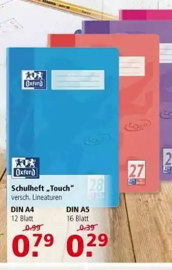 Multi Markt Schulheft „touch” Angebot