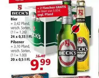 Multi Markt Beck's Bier Oder Pilsener Angebot