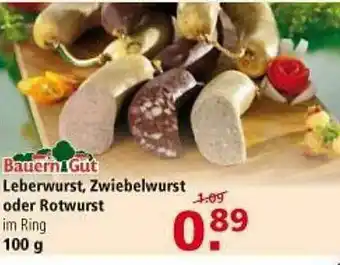 Multi Markt Bauern Gut Leberwurst, Zwiebelwurst Oder Rotwurst Angebot