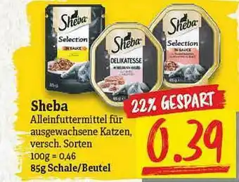 NP Discount Sheba Alleinfuttermittel Für Ausgewachsene Katzen Angebot