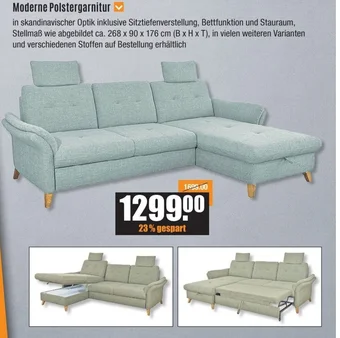 V Baumarkt Moderne Polstergarnitur Angebot