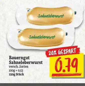 NP Discount Bauerngut Sahneleberwurst Angebot