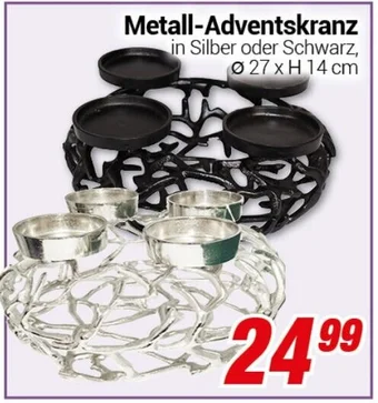 CENTERSHOP Metall-Adventskranz Angebot