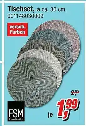 Opti Wohnwelt FSM Tischset Angebot