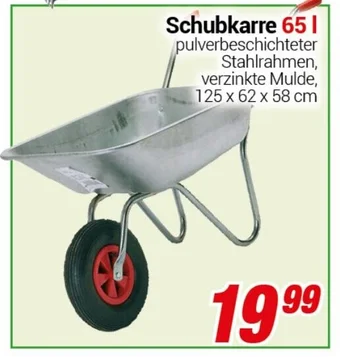 CENTERSHOP Schubkarre 65 L Angebot