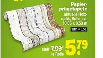 Repo Markt Papier Prägetapete Angebot