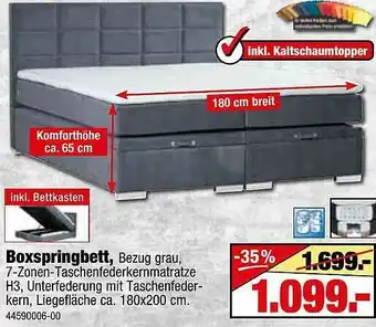 SB Lagerkauf Boxspringbett Angebot