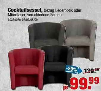 SB Lagerkauf Cocktailsessel Angebot