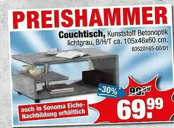 SB Lagerkauf Couchtisch Angebot