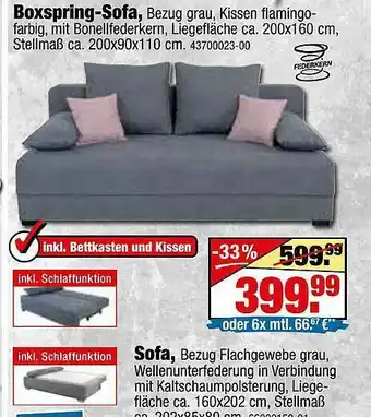 SB Lagerkauf Boxspring-sofa Sofa Angebot