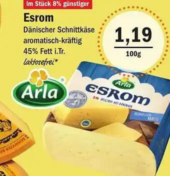 Aktiv Irma Esrom Dänischer Schnittkäse Aromatisch-Kräftig 45% Fett I.Tr. Angebot