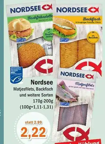 Aktiv Irma Nordsee Matjesfilets, Backfisch Und Weitere Sorten Angebot