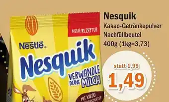 Aktiv Irma Nesquik Kakao-Getränkepulver Nachfüllbeutel Angebot