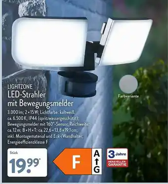 Aldi Nord Lightzone Led Strahler Mit Bewegungsmelder Angebot