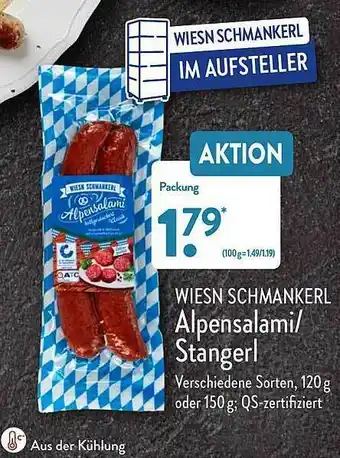 Aldi Nord Wiesn Schmankerl Alpensalami Oder Stangerl Angebot