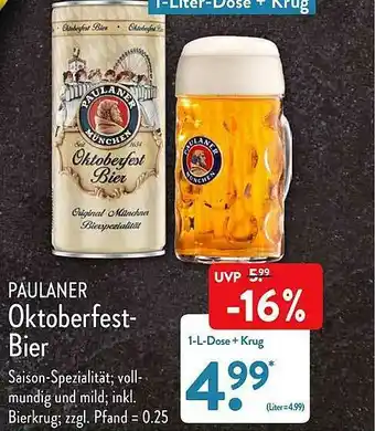 Aldi Nord Paulaner Oktoberfest-bier Angebot