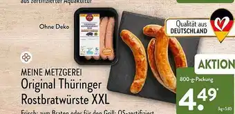 Aldi Nord Meine Metzgerei Original Thüringer Rostbratwürste XXL Angebot