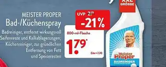 Aldi Nord Meister Proper Bad- Oder Küchenspray Angebot