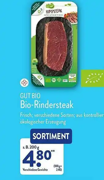 Aldi Nord Gut Bio Bio-rindersteak Angebot