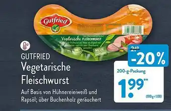 Aldi Nord Gutfried Vegetarische Fleischwurst Angebot