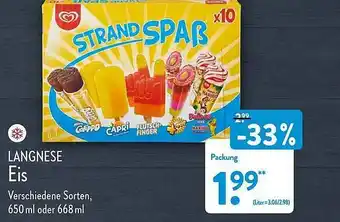 Aldi Nord Langnese Eis Angebot