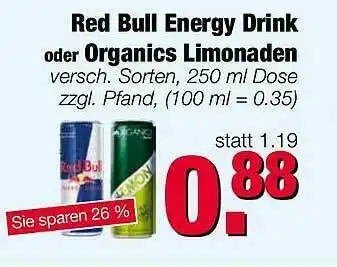 Edeka Scherer Red Bull Energy Drink Oder Organics Limonaden Angebot