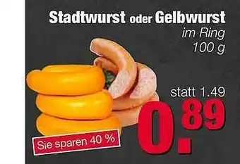 Edeka Scherer Stadtwurst Oder Gelbwurst Angebot