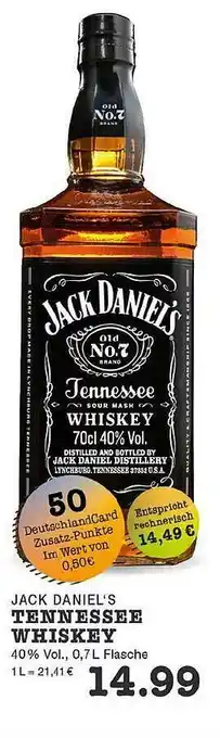 Edeka Zurheide Jack Daniel's Tennessee Whiskey Angebot